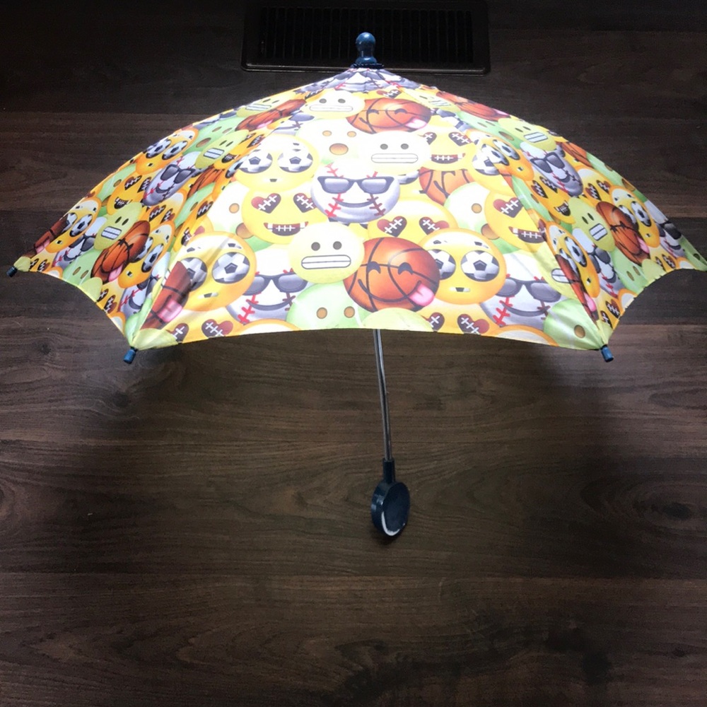 Kid's Sports Emoji Umbrella Baseball, Basketball, Tennis, Bowling, Soccer